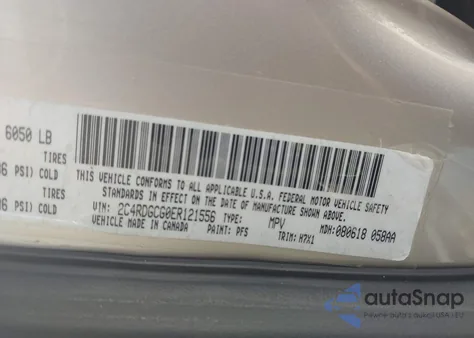 2014 Dodge Grand Caravan Sxt z USA, uszkodzony, nr VIN 2C4RDGCG0ER121556